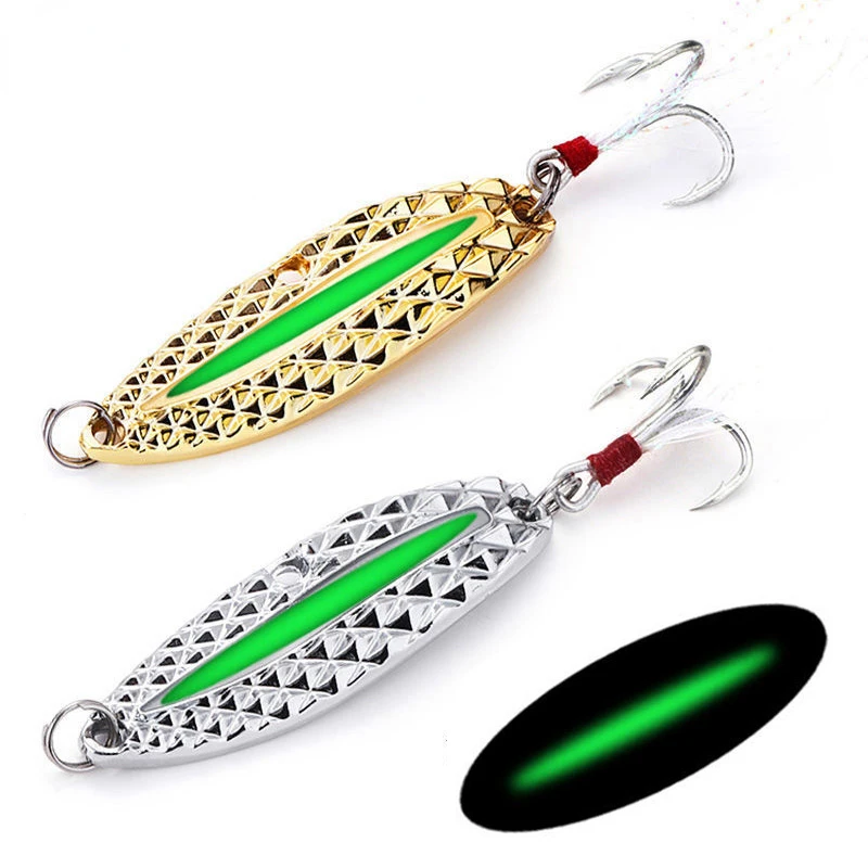 1PC Metal Luminous Spinner Spo - Fishing Hook Treble recension och pris